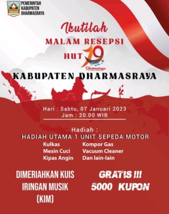 Dendang Kuis Iringan Musik (KIM) Akan Meriahkan Malam Puncak HUT Dharmasraya Ke 19