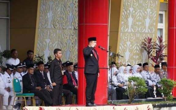Pemkab Dharmasraya Gelar Upacara Hardiknas dan Hari Otonomi Daerah ke-27