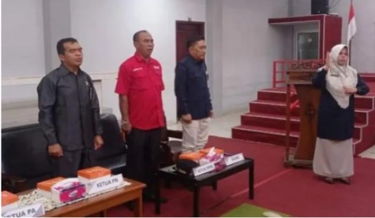 Pelantikan PPK dan PPS Dihadiri Ketua DPRD Kabupaten Dharmasraya