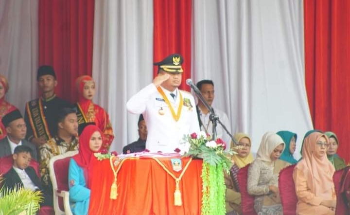 Upacara HUT RI ke 79 Tingkat Kab. Dharmasraya Berlangsung Khidmat